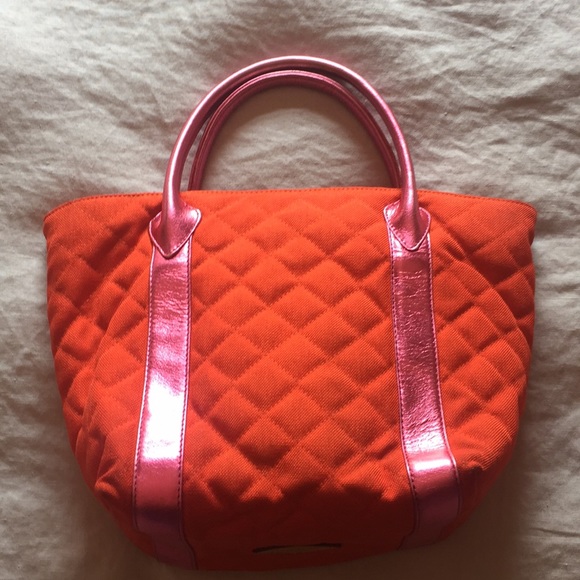 MZ Wallace 💕 vintage 💕 Bright Orange with Metallic pink handles / Made in USA - Picture 11 of 14